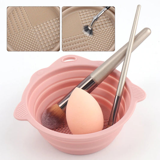 Bol Pliable en Silicone – Nettoyeur de Pinceaux de Maquillage