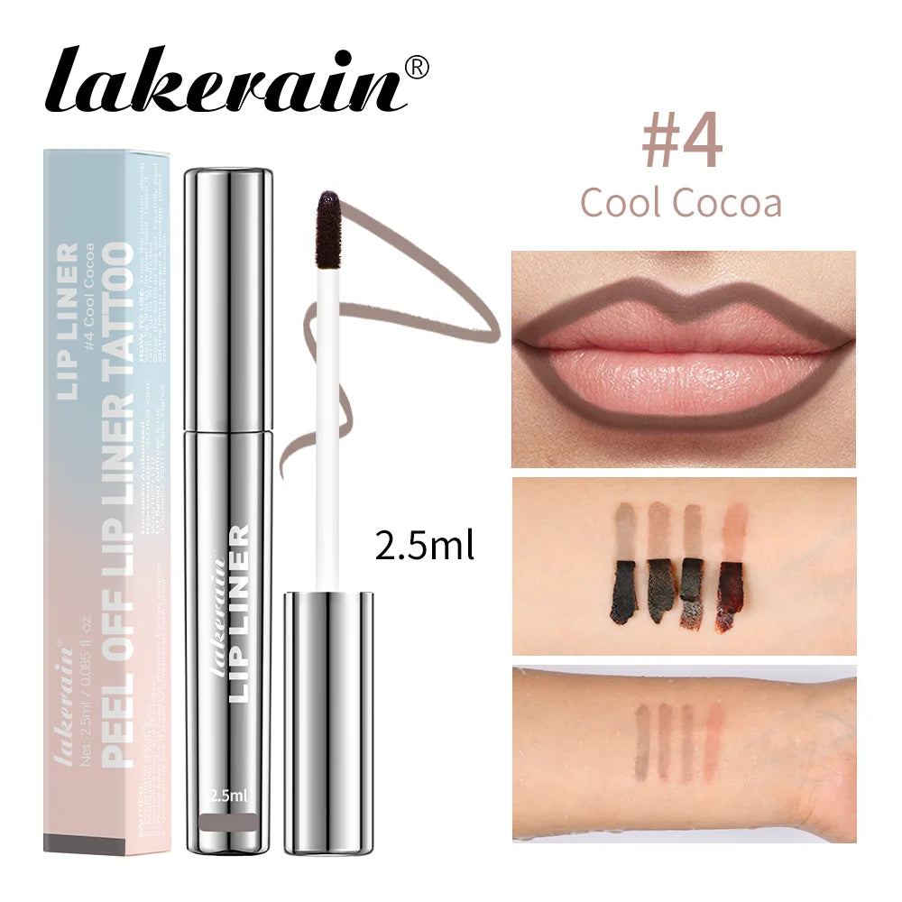 Crayon Lèvres Waterproof – Gloss Tatouage Peel-Off, Tenue Longue Durée & Teinte Mate