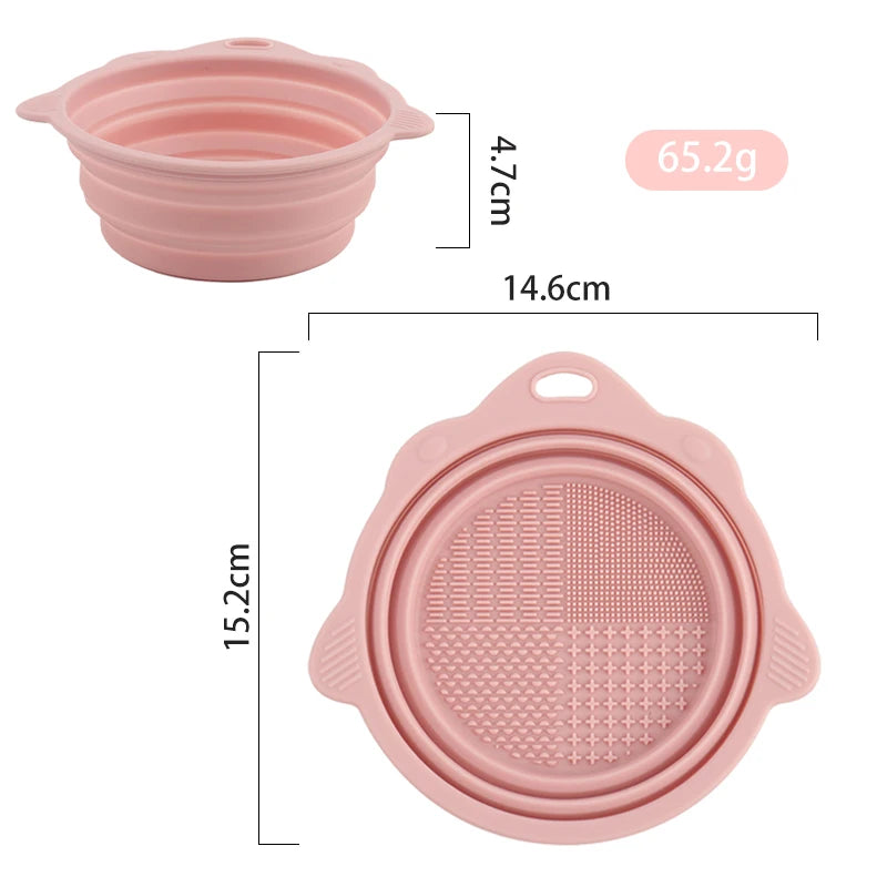Bol Pliable en Silicone – Nettoyeur de Pinceaux de Maquillage