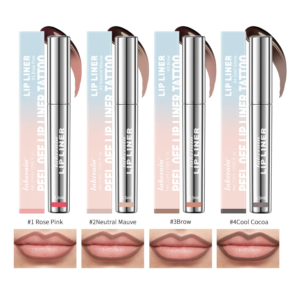 Crayon Lèvres Waterproof – Gloss Tatouage Peel-Off, Tenue Longue Durée & Teinte Mate