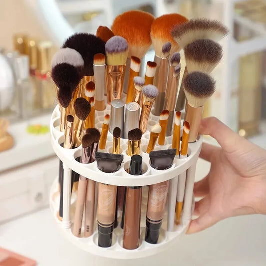 Rangement Pinceaux & Maquillage – Organiseur de Bureau et Coiffeuse pour Cosmétiques & Rouges à Lèvres