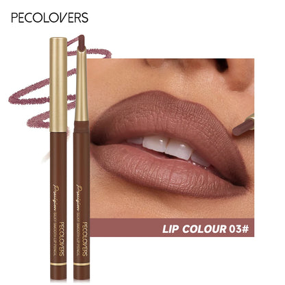 Crayon à lèvres mat 6 couleurs – Embout biseauté pour une application précise