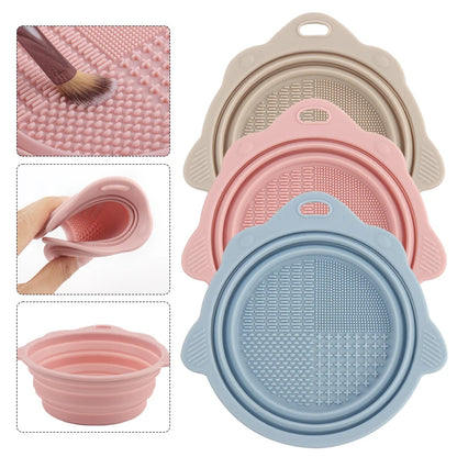 Bol Pliable en Silicone – Nettoyeur de Pinceaux de Maquillage