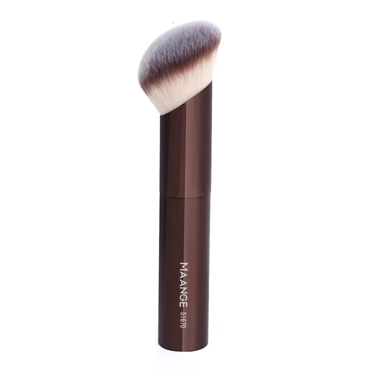 Pinceau de Maquillage Double Embout MAANGE – Fond de Teint, Poudre, Anti-cernes, Blush & Bronzer