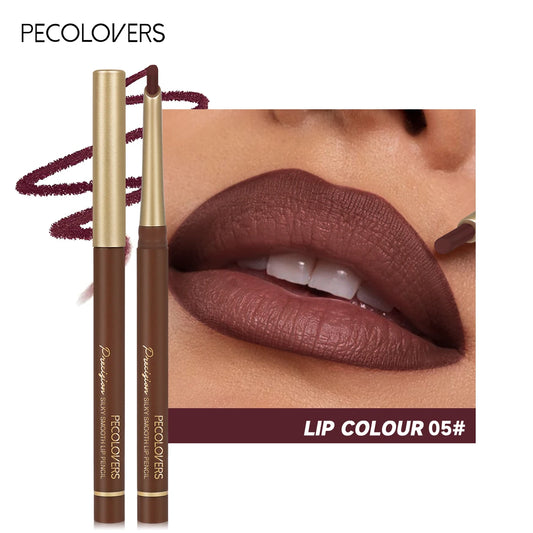 Crayon à lèvres mat 6 couleurs – Embout biseauté pour une application précise