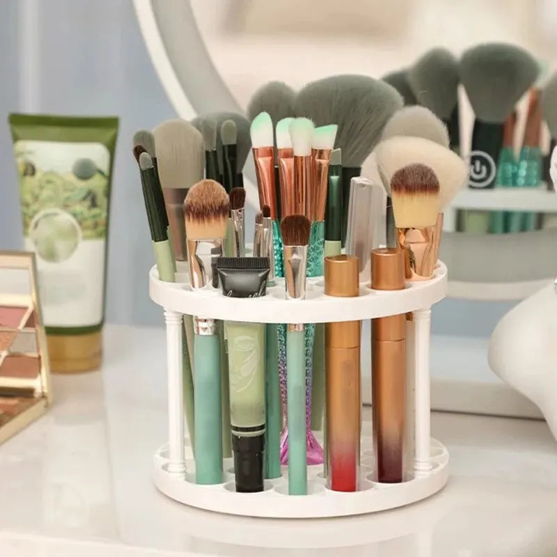 Rangement Pinceaux & Maquillage – Organiseur de Bureau et Coiffeuse pour Cosmétiques & Rouges à Lèvres