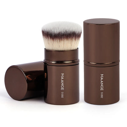 Pinceau de Maquillage Double Embout MAANGE – Fond de Teint, Poudre, Anti-cernes, Blush & Bronzer