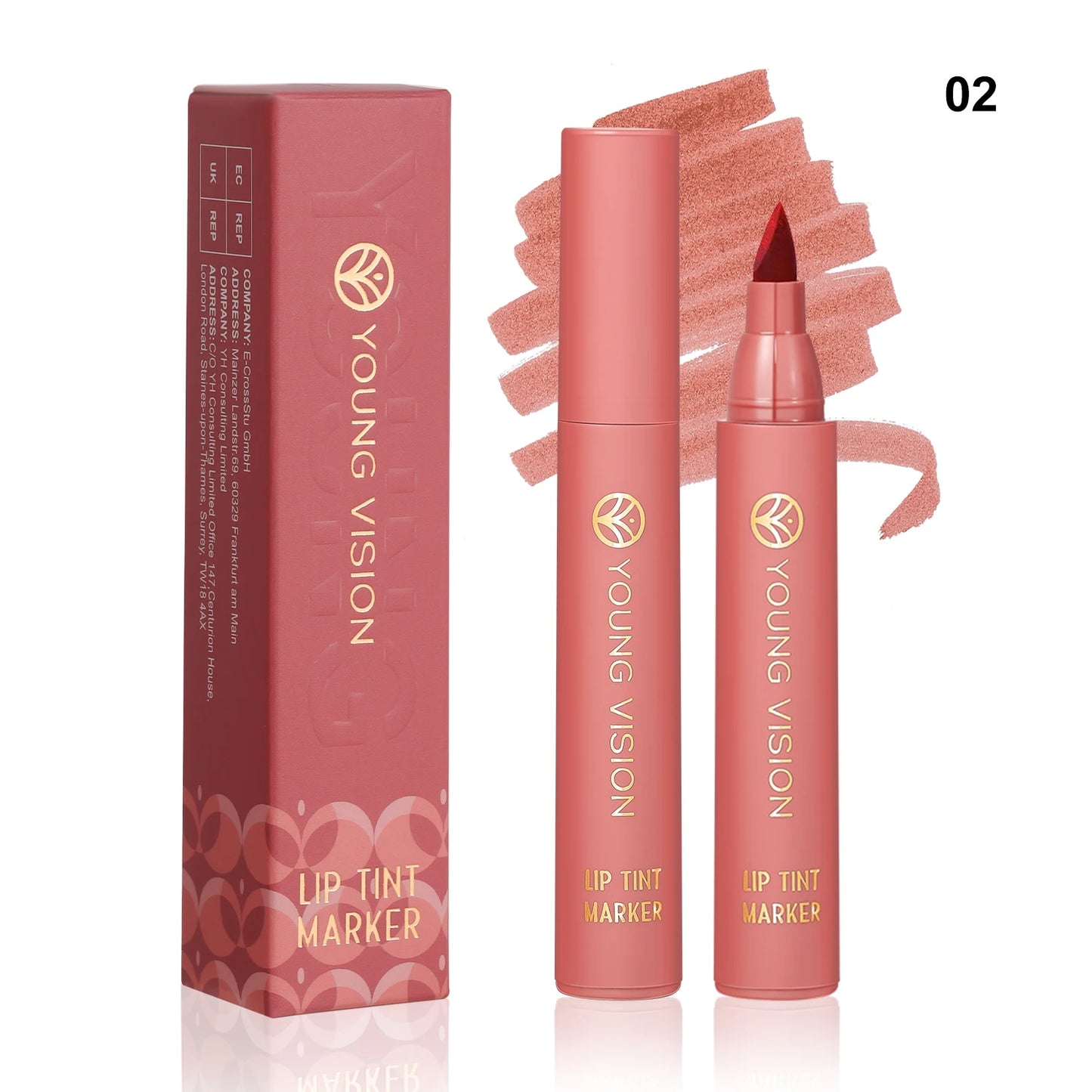 Stylo à Lèvres Mat – 6 Couleurs, Tenue Longue Durée & Effet Non-Transfert