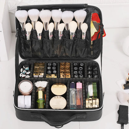 Trousse Cosmétique 3 Étages – Imperméable, pour Maquillage, Manucure et Rangement de Voyage