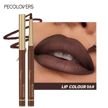 Crayon à lèvres mat 6 couleurs – Embout biseauté pour une application précise