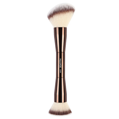 Pinceau de Maquillage Double Embout MAANGE – Fond de Teint, Poudre, Anti-cernes, Blush & Bronzer