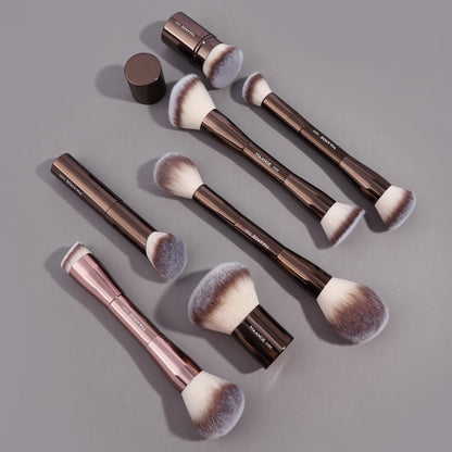 Pinceau de Maquillage Double Embout MAANGE – Fond de Teint, Poudre, Anti-cernes, Blush & Bronzer