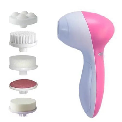 Brosse Électrique Visage 5-en-1 – Nettoyeur Facial, Massage & Soin de Peau, Élimination des Points Noirs