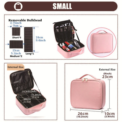 Trousse Cosmétique 3 Étages – Imperméable, pour Maquillage, Manucure et Rangement de Voyage