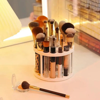 Rangement Pinceaux & Maquillage – Organiseur de Bureau et Coiffeuse pour Cosmétiques & Rouges à Lèvres
