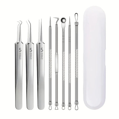 Kit 8 Outils Anti-Points Noirs – Extraction Pro en Acier Inoxydable