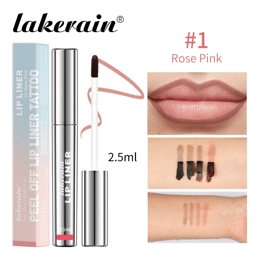 Crayon Lèvres Waterproof – Gloss Tatouage Peel-Off, Tenue Longue Durée & Teinte Mate