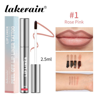 Crayon Lèvres Waterproof – Gloss Tatouage Peel-Off, Tenue Longue Durée & Teinte Mate