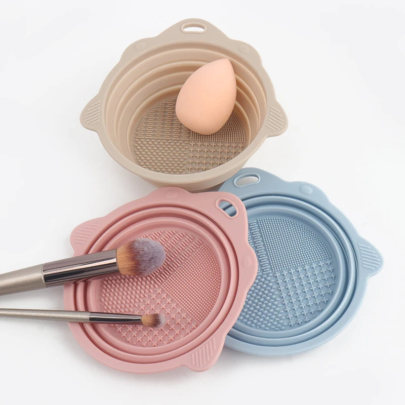 Bol Pliable en Silicone – Nettoyeur de Pinceaux de Maquillage