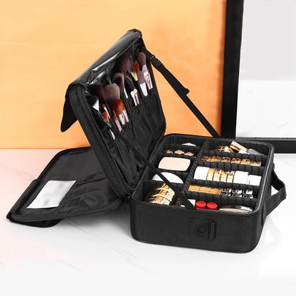 Trousse Cosmétique 3 Étages – Imperméable, pour Maquillage, Manucure et Rangement de Voyage