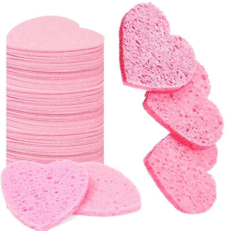 Éponges Visage en Cellulose Naturelle – Éponges Compressées pour Nettoyage, Démaquillage, Exfoliation & Soin de la Peau